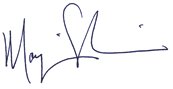 Signature of Marjorie Scardino